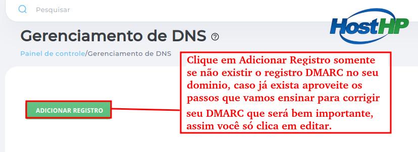 Adicionando registro DMARC no DirectAdmin